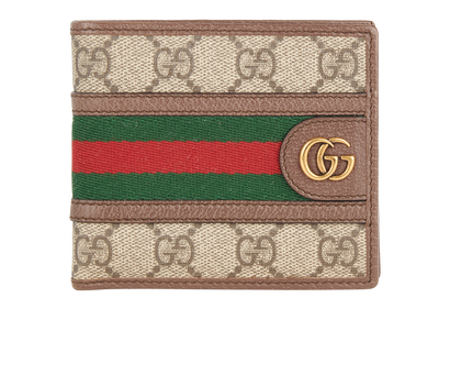 Gucci Ophedia GG Wallet, &pound;195, Accessories, Brown, Canvas/Leather, Front view